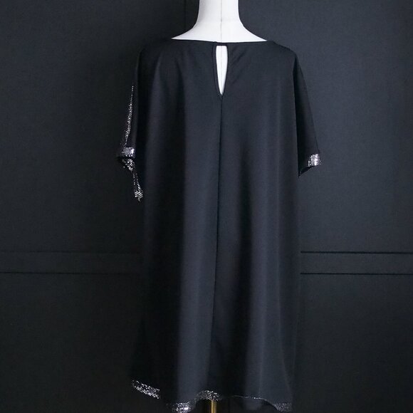 Lily Morgan | Festive LBD Black Shift Dress - Picture 3 of 3